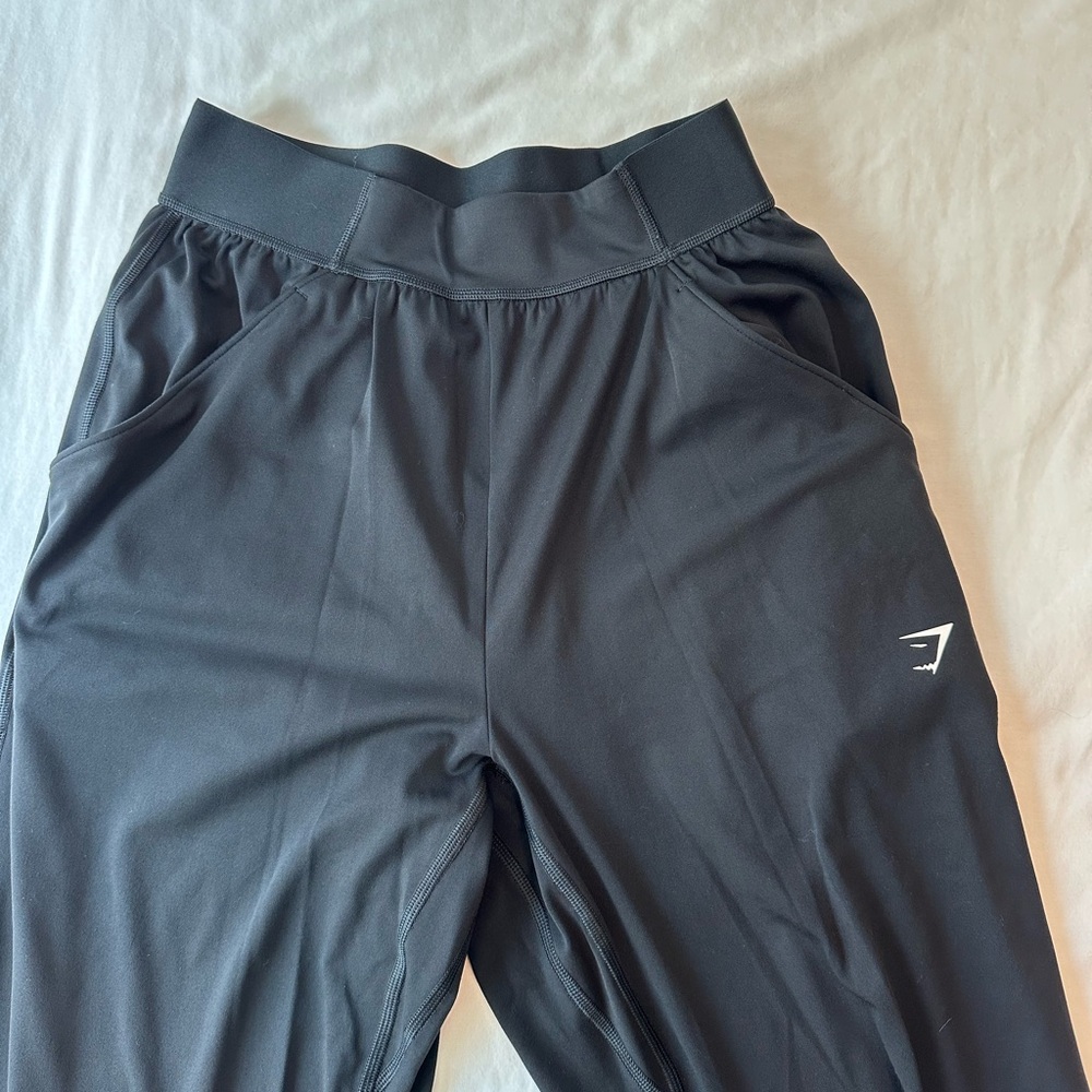 Gymshark Black Sweatpants with Elastic Waistband